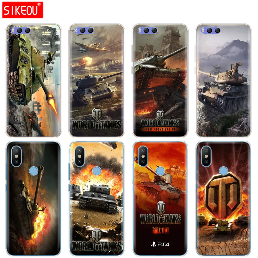 Силиконовый чехол SIKEOU world of tanks для Xiaomi Mi A1 A2 5 5S 5X 6 Mi5 MI6 NOTE 3 MAX Mix 2 2S|Бамперы| |