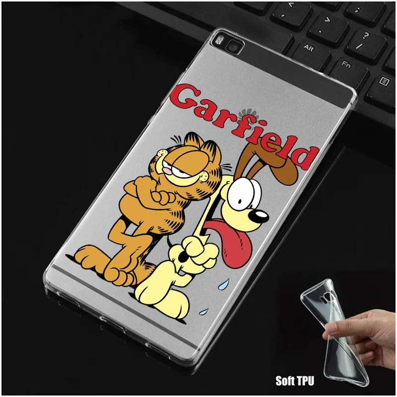 Мягкий силиконовый чехол из ТПУ DREAMFOX M496 Garfield для Huawei P8 P9 P10 Lite Plus 2017 Honor 8 Pro 9 6X |