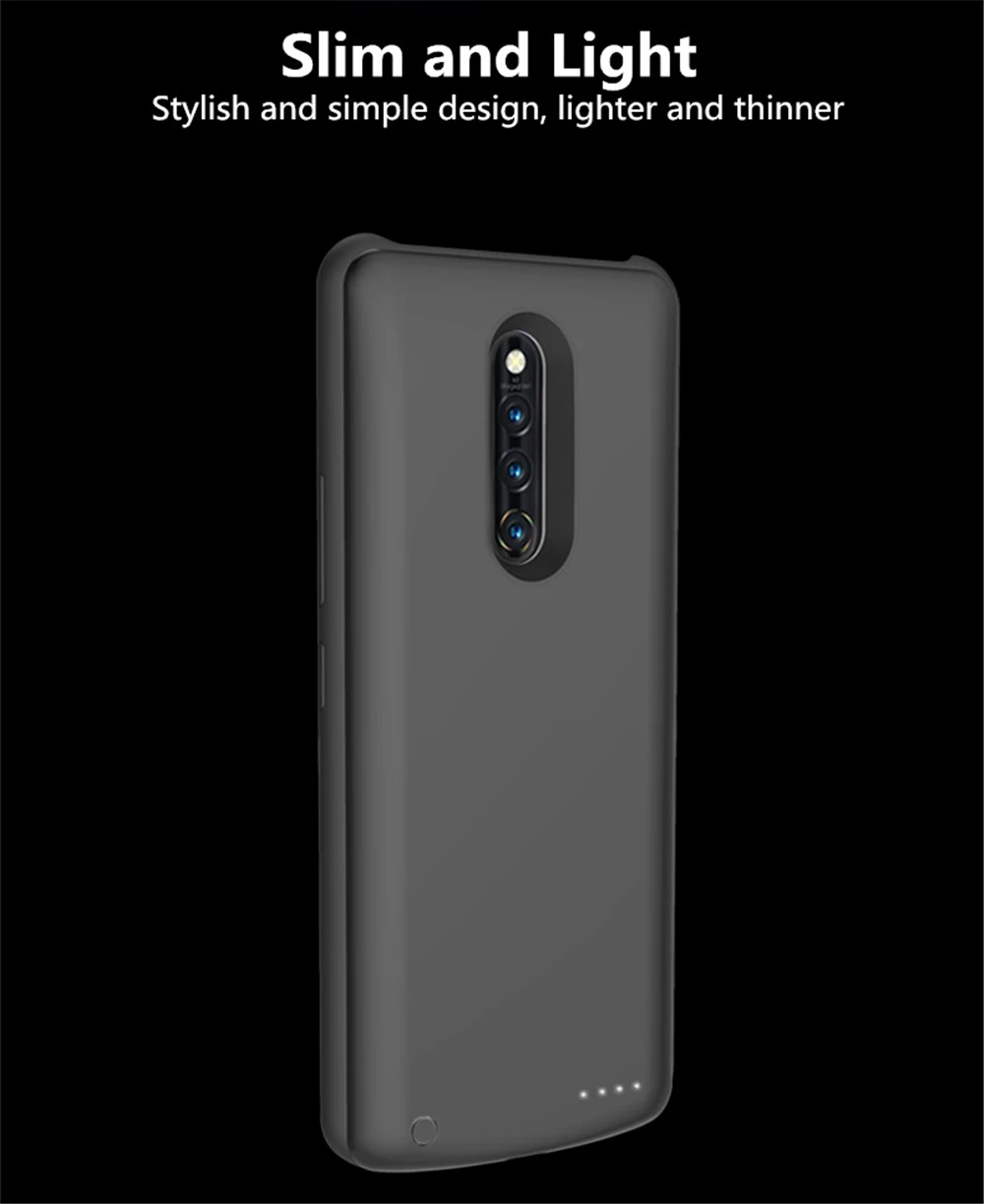Чехол для зарядки аккумулятора s для VIVO X27 Pro, внешний аккумулятор, чехол для аккумулятора, 6500 мАч, портативное быстрое зарядное устройство, чехол для аккумулятора s