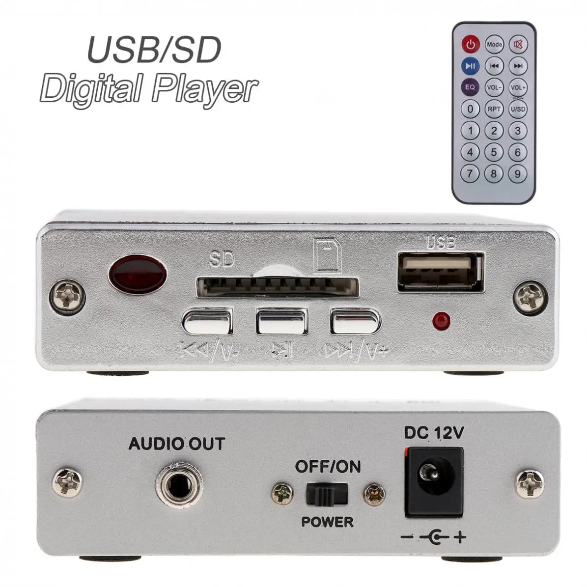Распродажа усилитель мощности MP3 SD USB аудио плеер считыватель 3 электронная