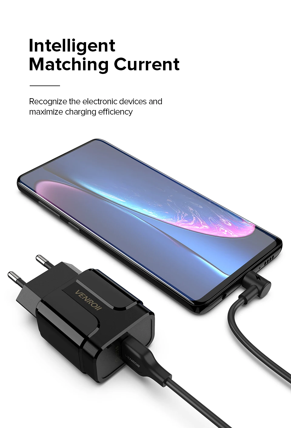 Venroii Универсальный 18 Вт USB Quick Charge 3,0 для iPhone X 8 EU US Plug мобильный телефон быстрое зарядное устройство для Xiaomi huawei Honor