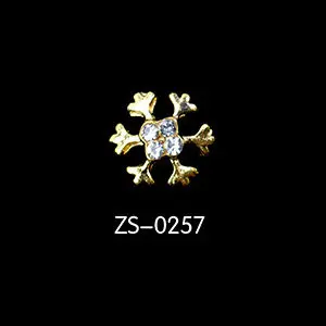 ZS0257 20 шт Рождество/ год 3D серебро/золото Снежинка Сплав дизайн ногтей DIY Стразы металлические украшения для ногтей товары для рукоделия ногтей ювелирные изделия - Цвет: ZS0257