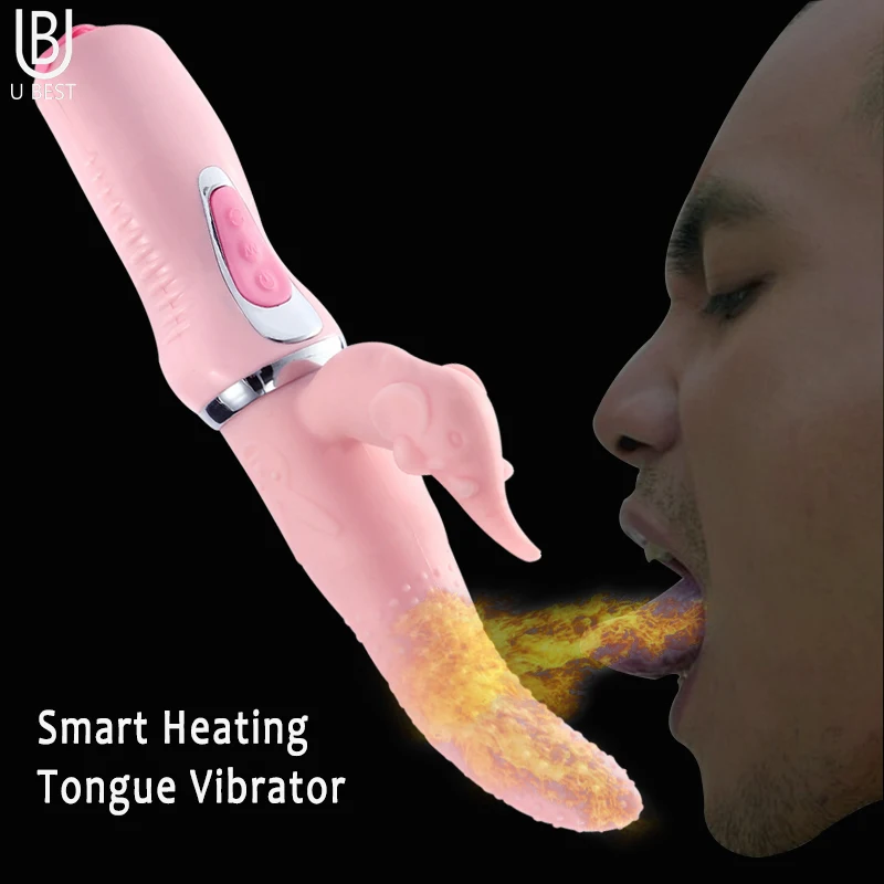 JIUAI супер мягкий силикон вибратор Smart Heating G spot Стимулятор Вибраторы для языка