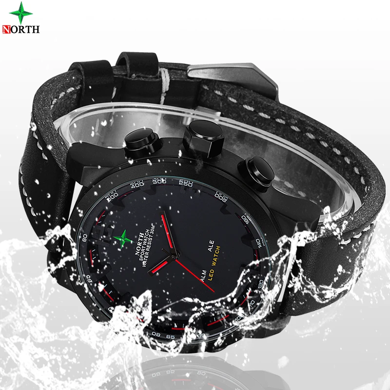 Мужские часы цифровой 2017 Люксовый Бренд спортивные водостойкие многоцелевые