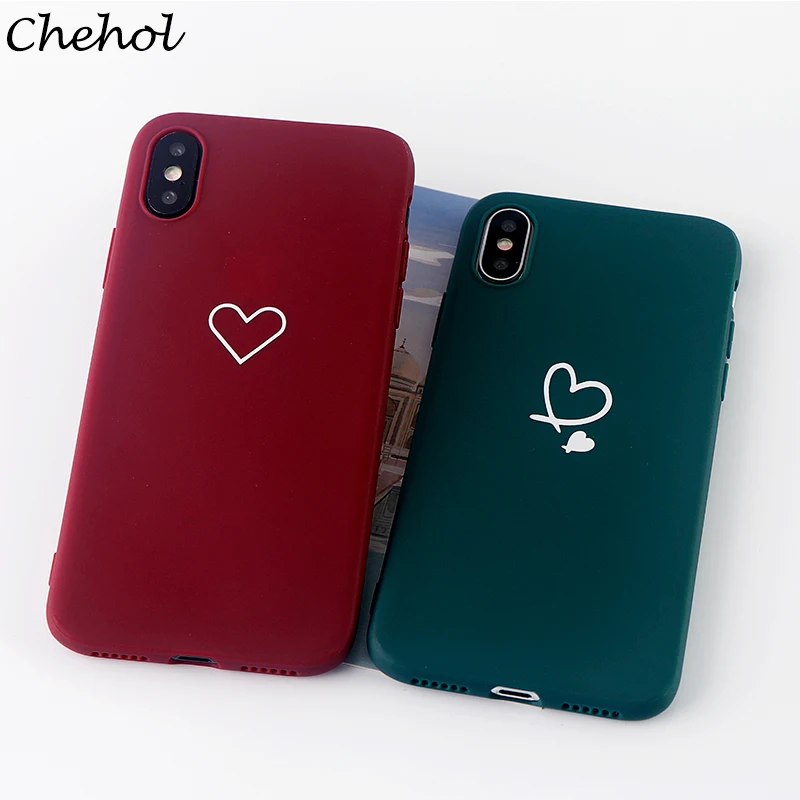 Чехлы для IPhone X XS MAX XR 8 7 6 S Plus модный Мягкий силиконовый чехол с сердечком
