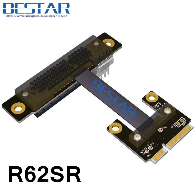 Адаптер MSATA Mini PCIe Half mPCIe Wi Fi WAN На 4x PCI E Райзер x4 карта адаптера угловой правый угол 8