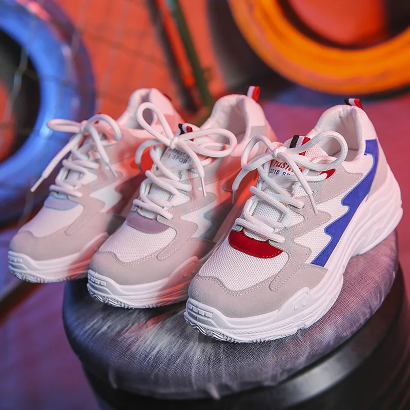 Женская обувь Вулканизированная дышащие кроссовки на платформе женские