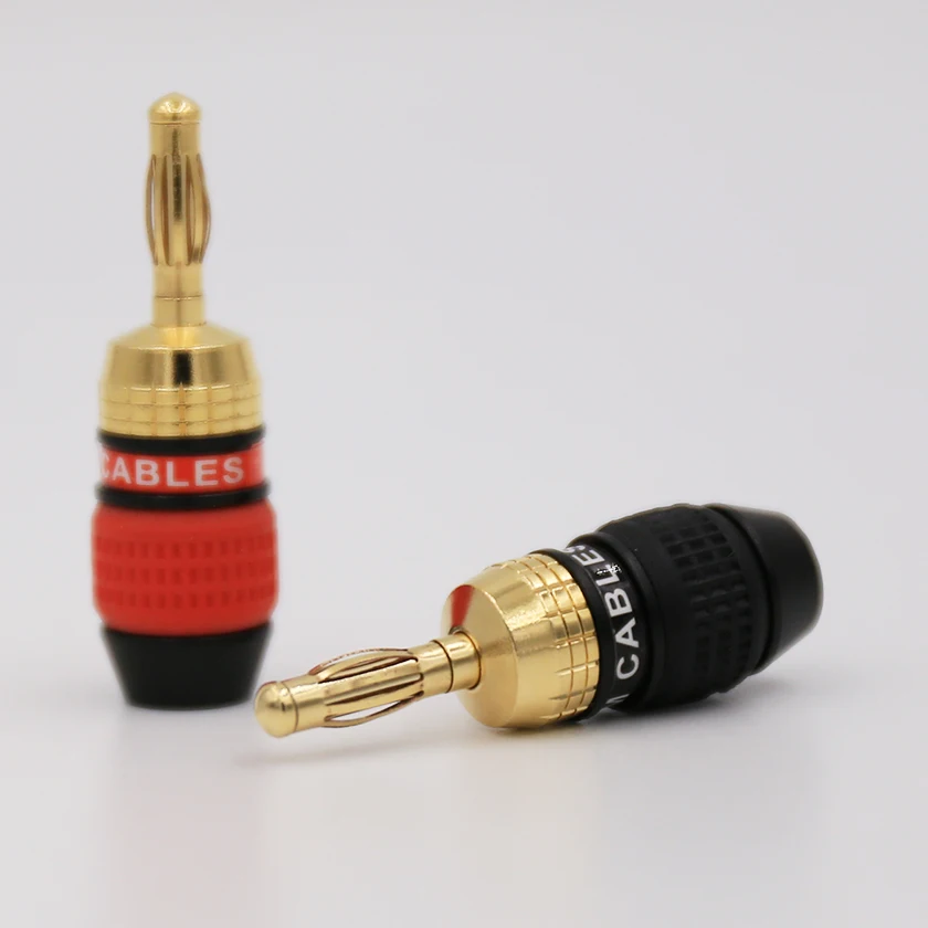 8 Pcs Gold Plated Speaker Wire Connector Plug Deadbolt Banana Plugs | Электроника