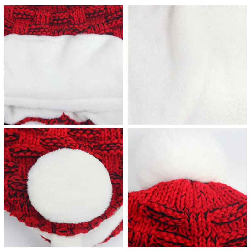 Velvet Ear Protect Baby Hat Warm Winter Infant Beanie Lace Up Boys Girls Knitted Soft Comfortable For | Детская одежда и обувь