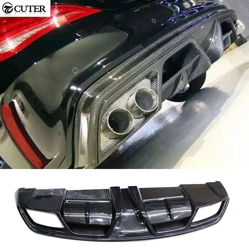Задний диффузор W117 C117 CLA250 CLA260 CLA45 AMG из углеродного волокна для Benz 14 15|diffuser rear|diffuser