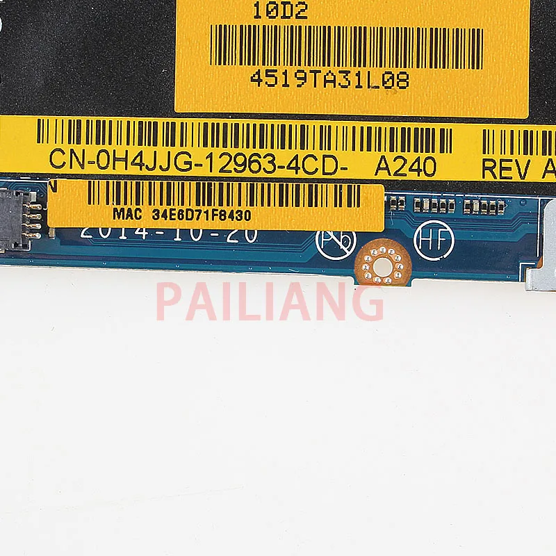 PAILIANG материнская плата для ноутбука DELL XPS 13 9343 I5 5300U 8G PC CN 0H4JJG ZAZ00 LA B441P tesed