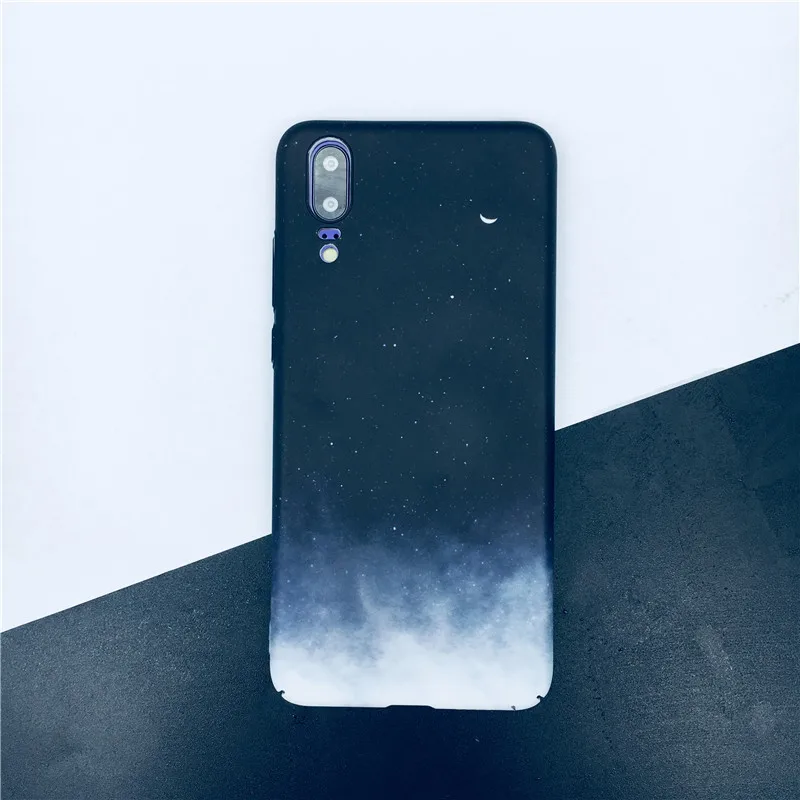 INS стиль простой чехол для телефона с рисунком Huawei P20 Pro P10 Plus Honor 9 10 жесткий Lite |
