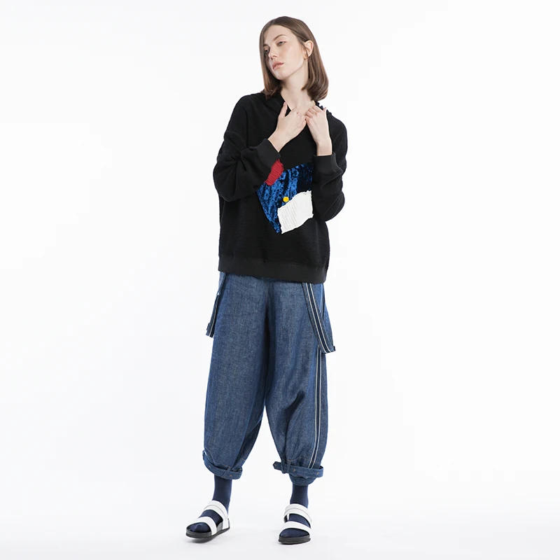 Новые поступления 2018 оригинальный дизайн свободные повседневные женские