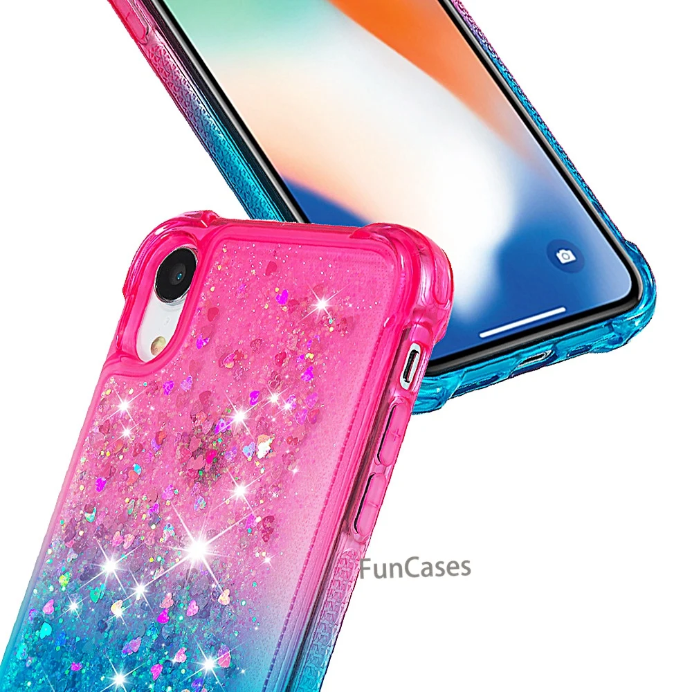 Для iPhone Xr жидкий Жесткий ПК прозрачный телефон оболочка для XR чехлы мобильного