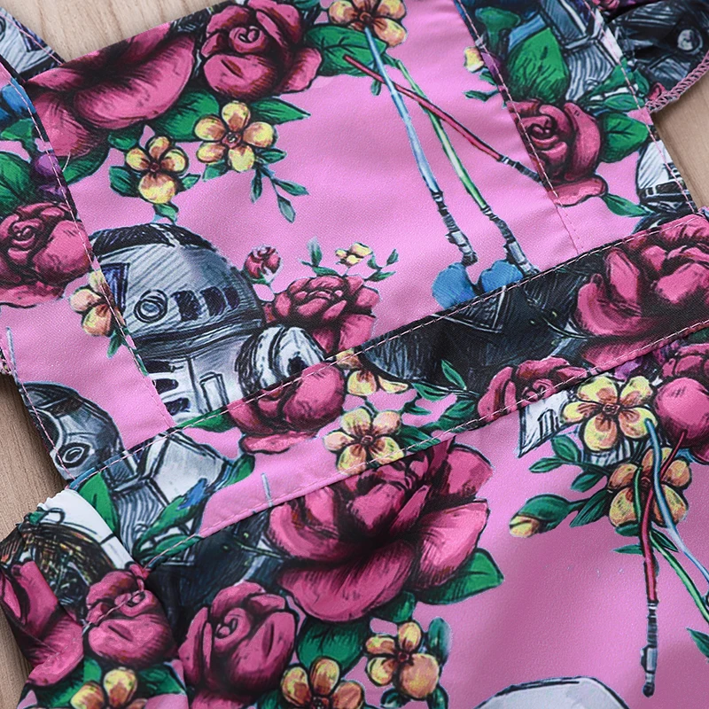 Cukoe Newborn Bodysuits for Baby Girls Ruffled Sleeve Clothes 0-18 Month Babies Infant Toddlers Floral Print Clothing | Детская одежда