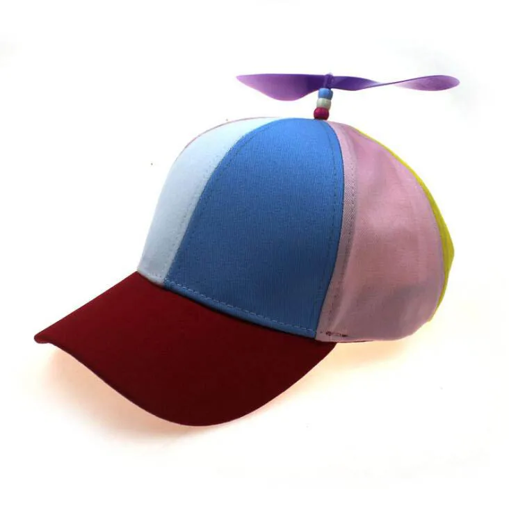 Red P Забавная детская Кепка Snapback для родителей и детей, цветная бейсбольная кепка с пропеллером, уличная солнцезащитная Кепка с козырьками - Цвет: Red P