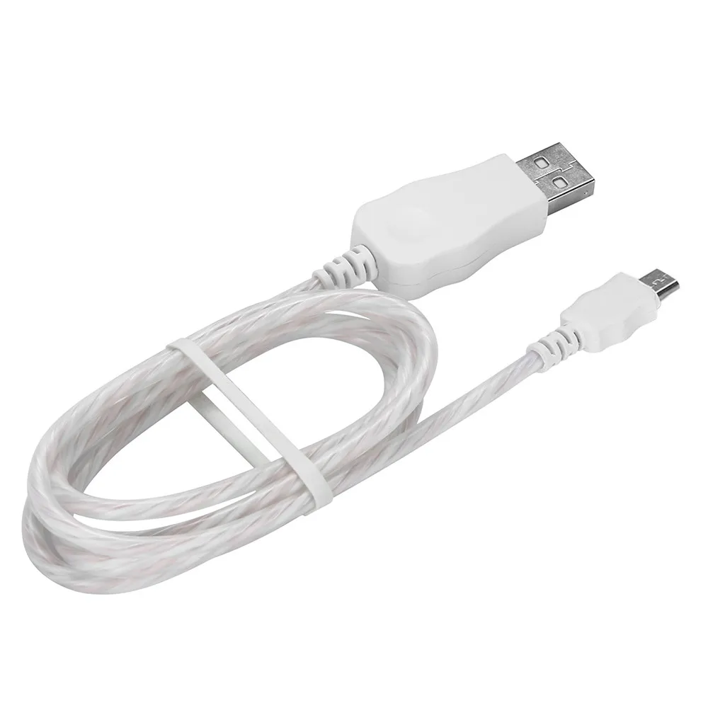 1 м Видимый течёт Mircro USB/type-C умный зарядный кабель для освещения данных светодиодный провод светящийся плоский зарядный кабель# SYS - Цвет: Белый