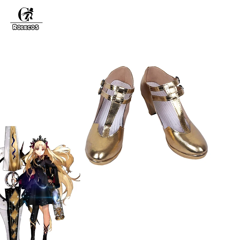 Обувь для косплея ROLECOS Game FGO обувь Lancer Ereshkigal золотисто желтого цвета женщин на