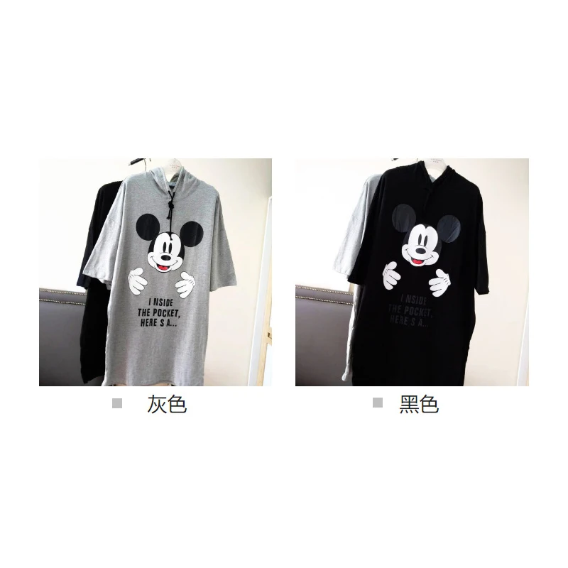 2019 летнее модное женское длинное платье большого размера рисунок с Микки-Маусом