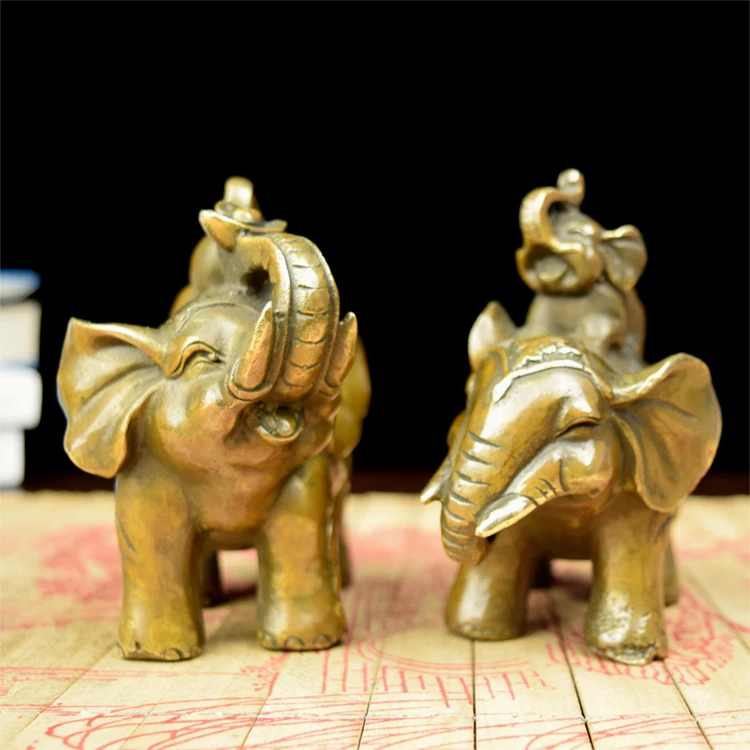 The copper like Brass Ingot old antique brass elephant Zhaocai gold ornaments as the living room feng shui | Дом и сад