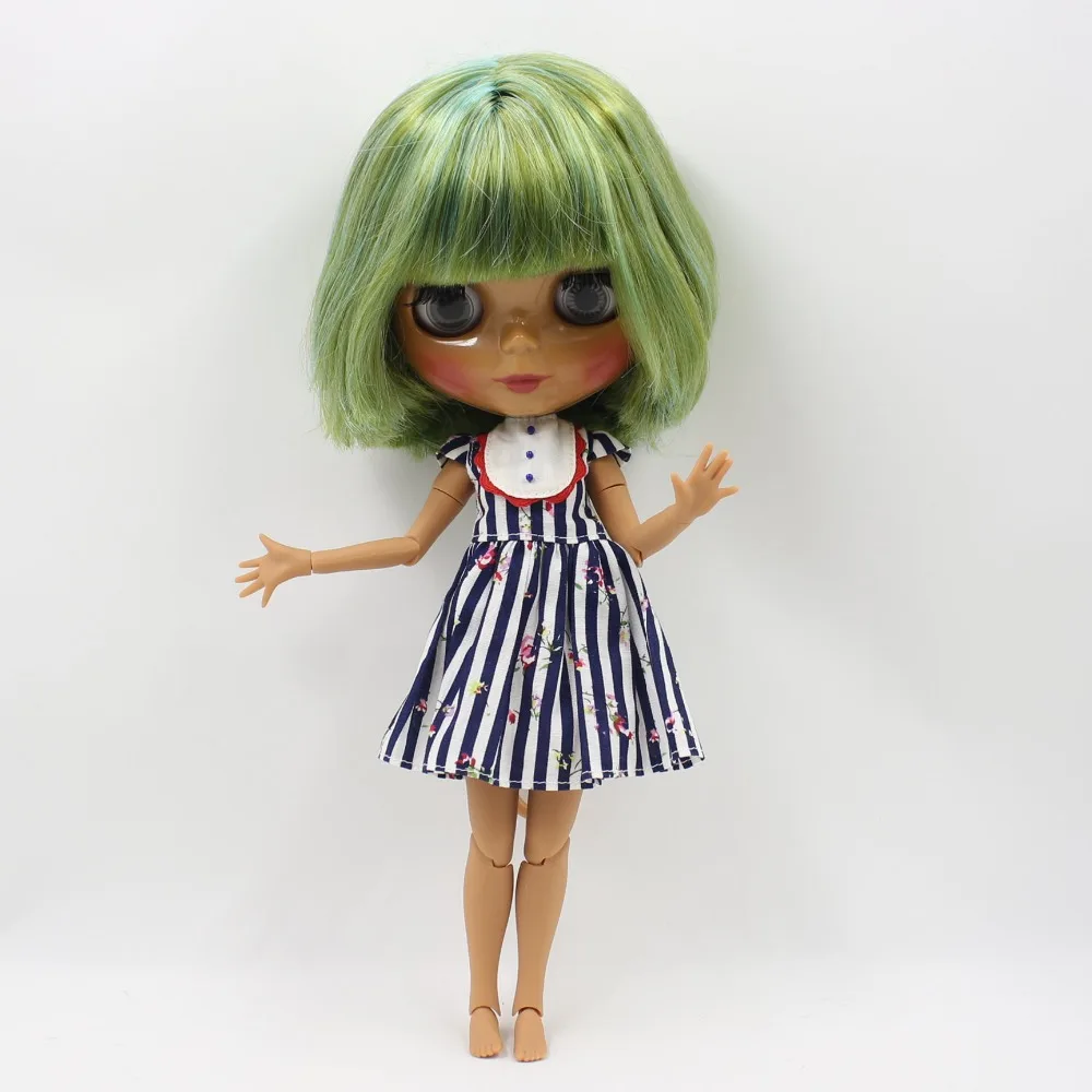 Ледяная DBS Blyth кукла 1/6 bjd шарнирная крестовые глаза темная кожа совместное тело