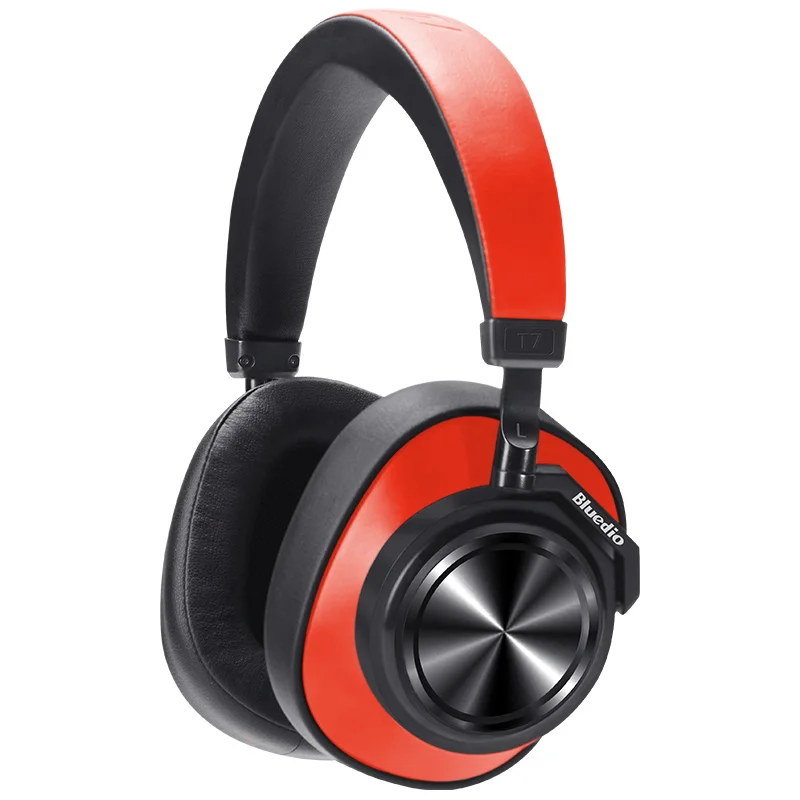 Red Bluedio T7 пользовательские Шумоподавления bluetooth наушники Беспроводная гарнитура с микрофонами для телефонов iphone xiaomi - Цвет: Red