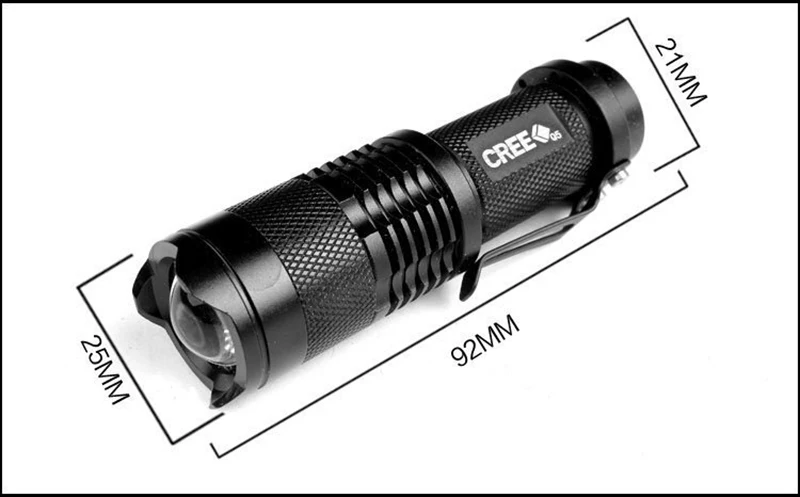Открытый портативный мини-ручка светильник светодиодный зум вспышка светильник Фонарь карманный светильник водонепроницаемый фонарь AA батарея мощный светодиодный для охоты