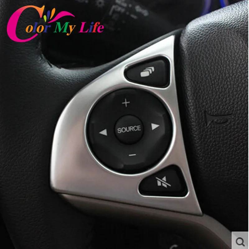 Color My Life Abs Chrome Car Steering Wheel Decoration Trim Sticker for Honda New City 2015 2016 2017 High-profile Accessories | Автомобили
