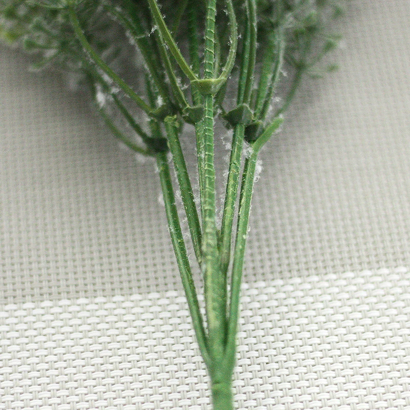 Искусственная ветка Gypsophila белый цветок голова зеленый babysvish для Рождественского