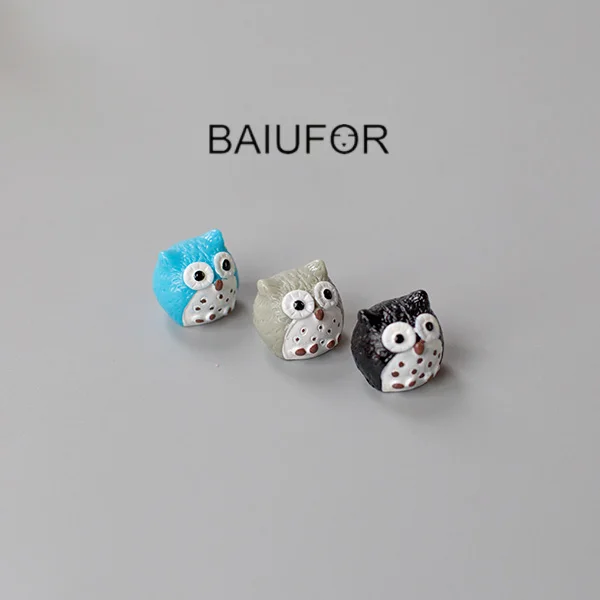 Фигурки животных BAIUFOR миниатюрная милая сова модель сказочный садовый декор