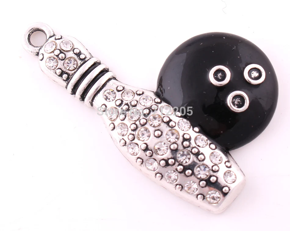 Новинка 20 шт. цинковая шпилька для боулинга со сверкающими кристаллами и