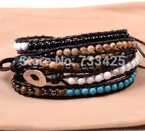 Ручной работы тканый необычный индийский круглый 3 нитка латунный браслет с вощеным шнуром, тайский стиль Латунный Колокольчик закрывающий браслет для женщин, без минимального заказа