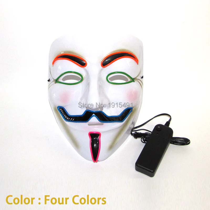 Высокое качество 6 цветов на выбор блестящая маска Vendetta Хэллоуин новинка