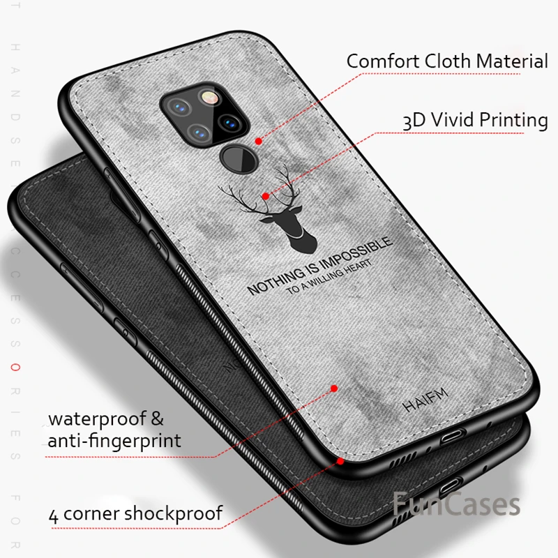 Одежда в стиле ретро чехол для huawei mate 20 Pro Чехол телефона Lite олень узор Мягкий