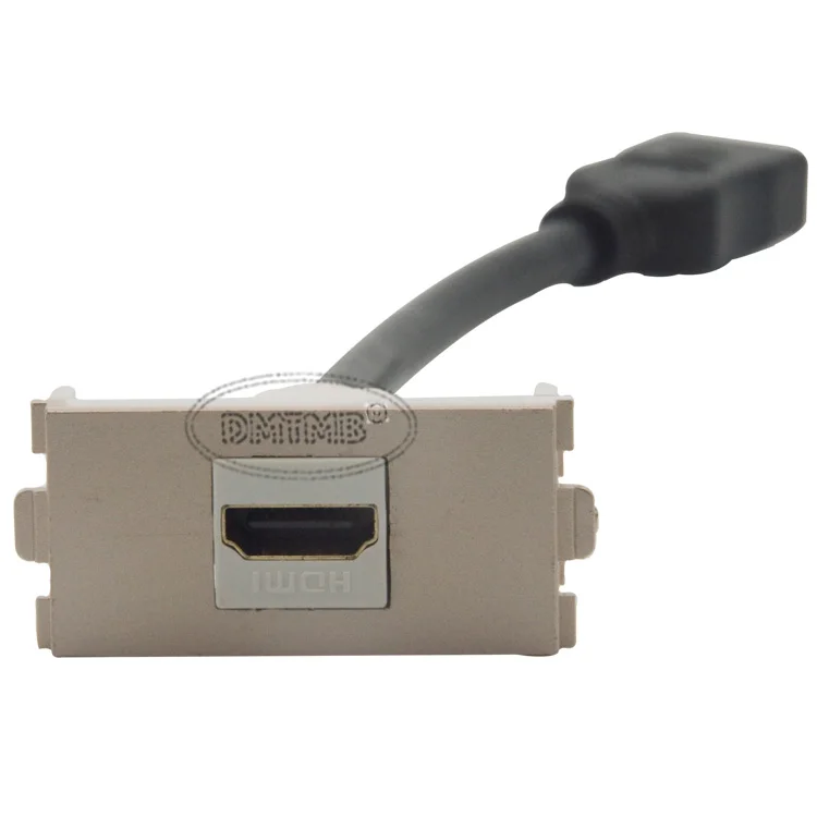 

Разъем HDMI с коротким кабелем 20 см и корпусом с золотой пластиной