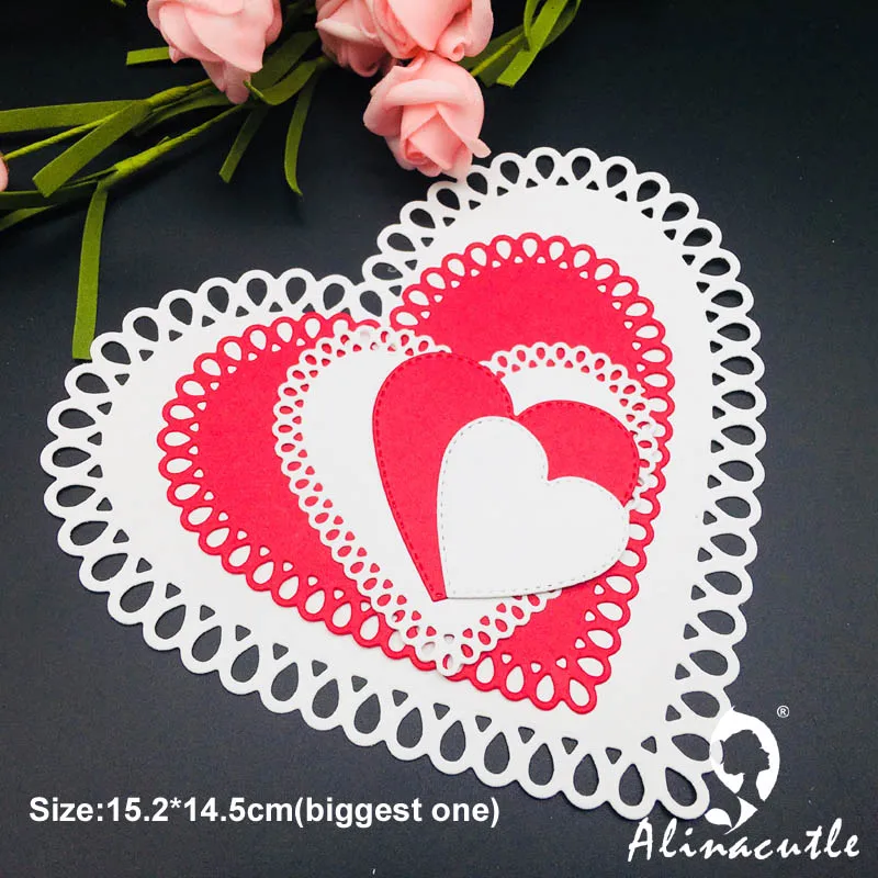 Штампованный металлический режущий штампованный 5 шт. слезоточивый край сердце