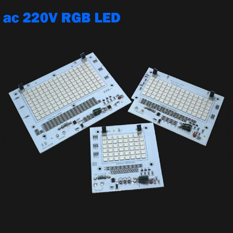 Ac220V RGB led pcb со встроенным IC драйвером 20 Вт 30 50 SMD 5050 лампа с дистанционным