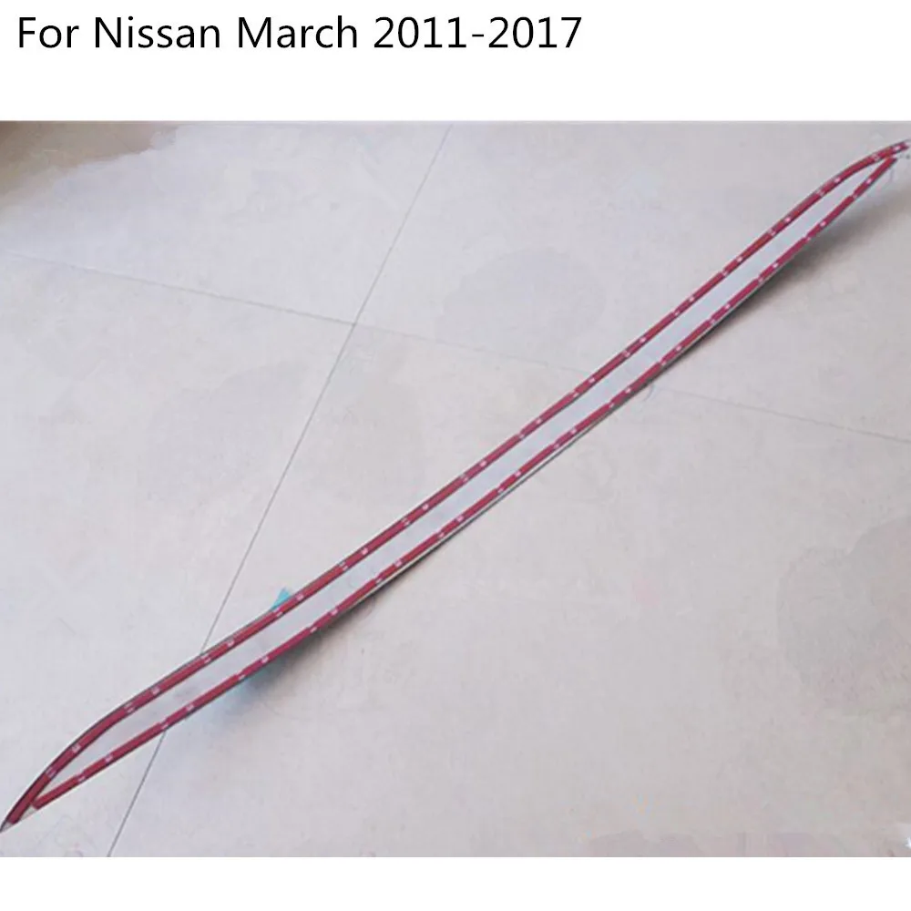 Накладка на бампер автомобиля задняя дверь Нижняя крышка багажника для Nissan March 2011