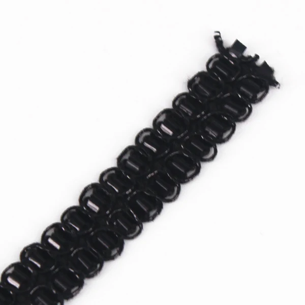 

Braided Black Gimp Ribbon Beaded Sequin Trim Embroided Trimming Embellishment Sewing Supplies Material for Cloth 30yd/T1263