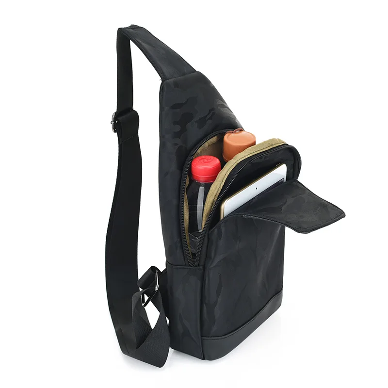 Нейлоновая сумка через плечо с Usb зарядкой для мужчин нагрудной мешок