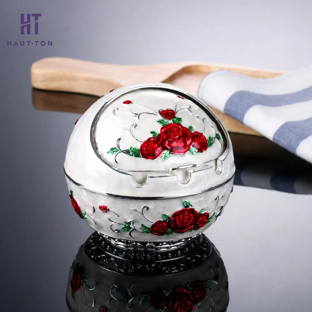 Креативная пепельница в форме шара изысканный держатель для курения с крышкой