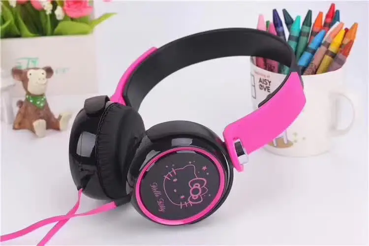 Мультяшные наушники гарнитура милые hello kitty Наушники для мобильный телефон