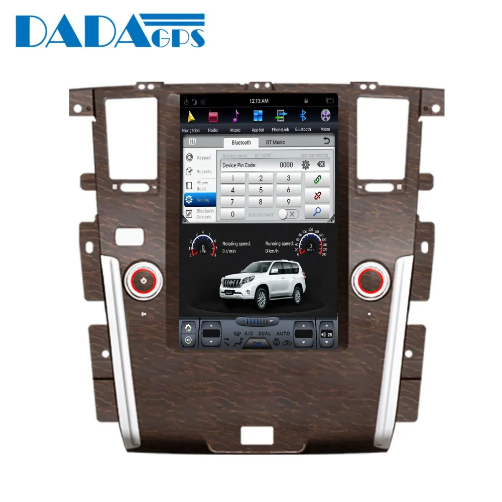 12 1 &quotTesla style Wooden Android 6 0 Автомобильный мультимедийный радиоплеер для NISSAN патруль