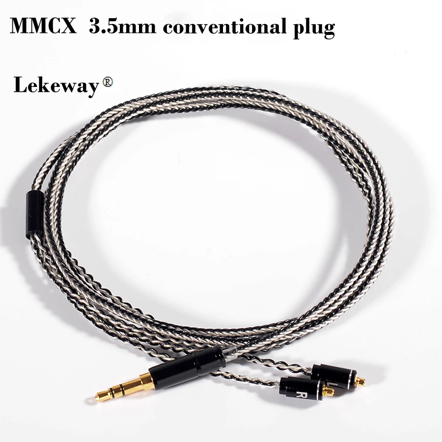Musicmaker TONEKING индивидуальный заказ DIY MMCX/2Pin Интерфейс 3,5 мм 8-ядерный посеребренный кабель Применение Для Shure SE846 SE535 SE525 UE900