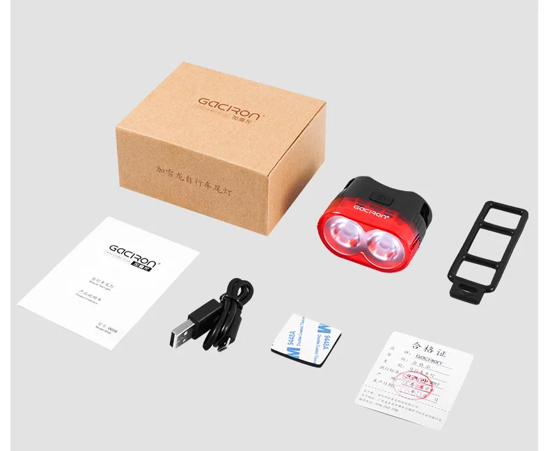 Gaciron W09-B велосипедный умный задний тормозной светильник USB перезаряжаПредупреждение 60 люменов задний фонарь Аксессуары для велоспорта