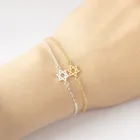 Классический Маген Звезда Давида браслет Нержавеющаясталь звено цепи Для женщин Браслеты еврейских ювелирных изделий подарки на день рождения Pulseira