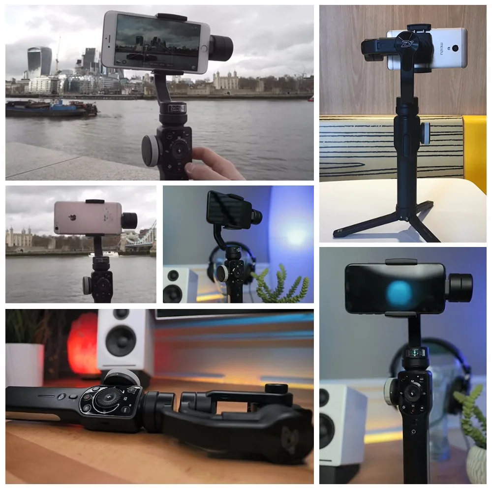 ZHIYUN Чжи Юн гладкой 4 Смартфон Ручной штатив стабилизатор 3 оси Портативный для iPhone