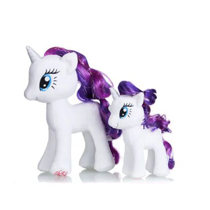 RARITY Игрушки My Little Pony friendly is Magic Applejack Princess Celestia Twilight Sparkle Pony плюшевые мягкие с наполнением куклы игрушки - Цвет: RARITY