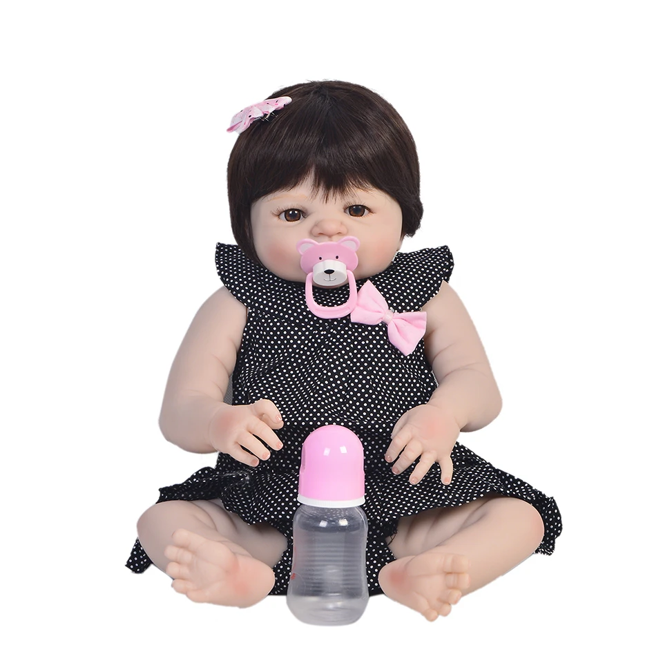 Кукла реборн силиконовая Реалистичная для детей 57 см|Куклы| |