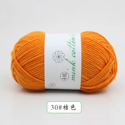 30 500 г/лот, Детская Хлопковая пряжа для вязания крючком средней толщины, линия ручного вязания, молочная хлопковая пряжа, детская нить для вязания крючком ZL6474 - Цвет: 30